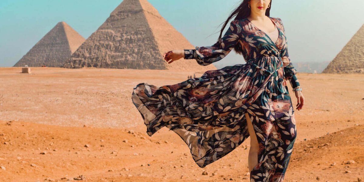 a-wonderful-shot-of-a-tourist-in-front-of-the-pyramids a-wonderful-shot-of-a-tourist-in-front-of-the-pyramids