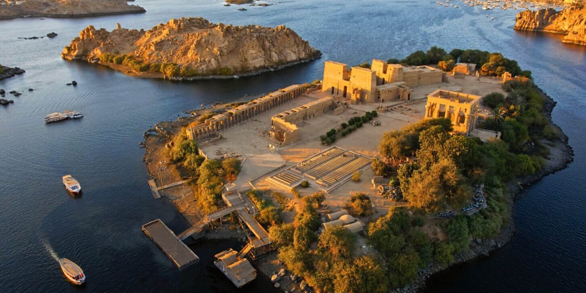 Philae Temple Island De Puis Le Haut Philae Temple Island De Puis Le Haut